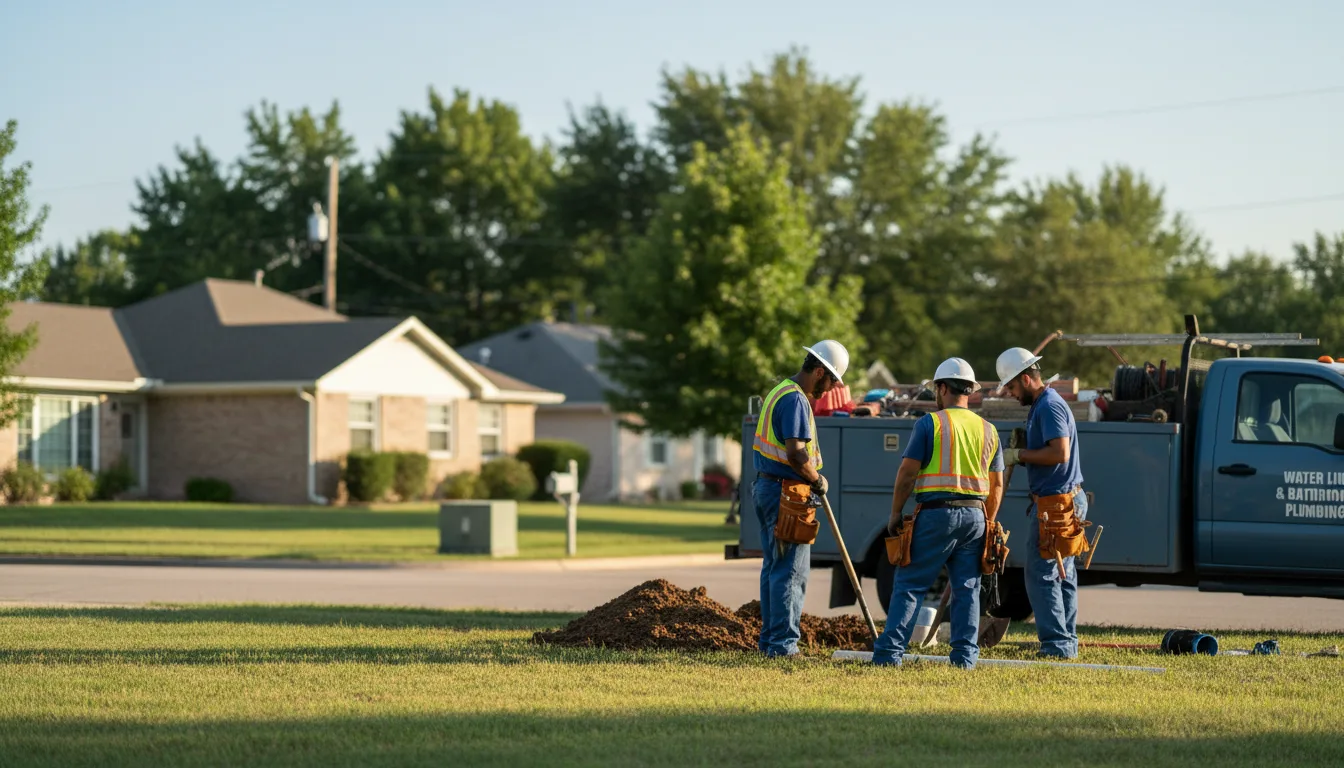 Residential water line and bathroom plumbing service in Midnight, MS